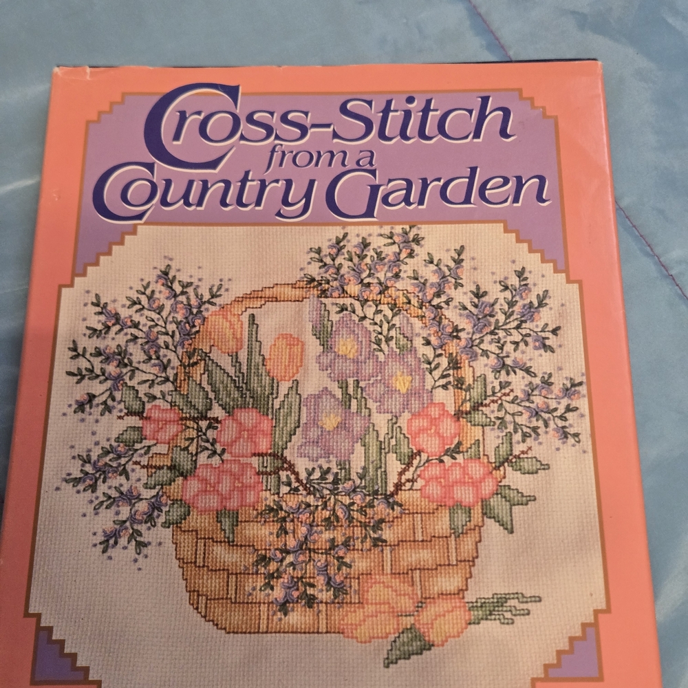 Cross-Stitch from a Country Garden Pattern Book - Pink
